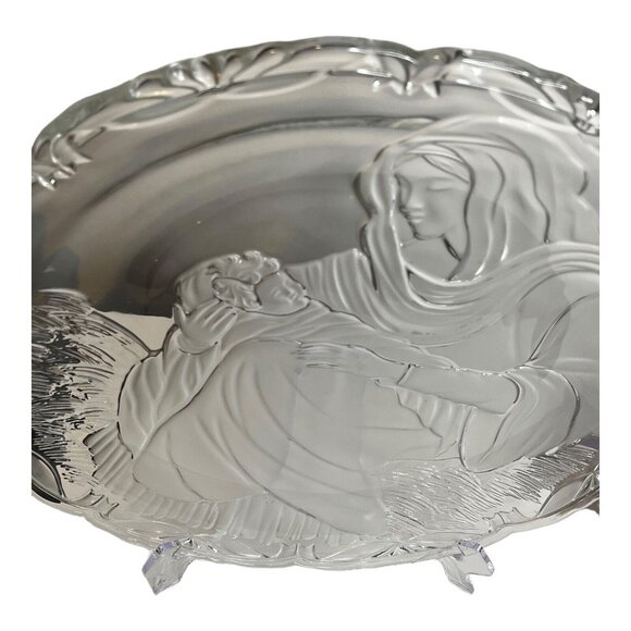 Mikasa Madonna & Child Frosted Display Serving Platter Christmas Religious READ - Picture 5 of 8